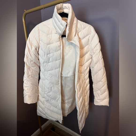 Ellen Tracy White Puffer Jacket Hip Length XS - Picture 2 of 7